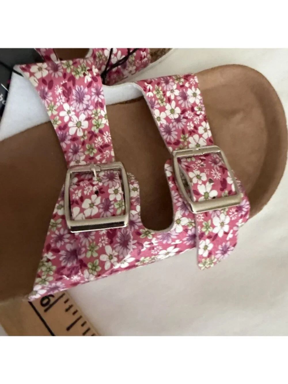 Girls Sandals 13/1 Floral Strap New With Tags Bobbie Brooks Flower Pink Purple